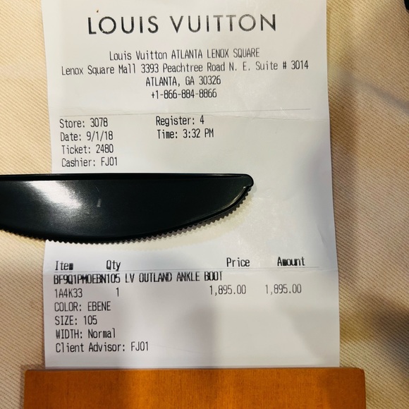 Brown and Gold Louis Vuitton Outland Ankle Boot - Picture 9 of 9